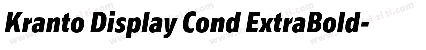 Kranto Display Cond ExtraBold字体转换